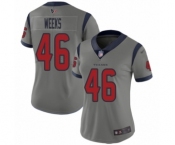 Women's Houston Texans #46 Jon Weeks Limited Gray Inverted Legend Football Jersey