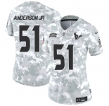 Women's Houston Texans #51 Will Anderson Jr 2024 F.U.S.E Arctic Camo Salute To Service Limited Stitched Football Jersey