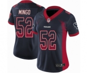 Women's Houston Texans #52 Barkevious Mingo Limited Navy Blue Rush Drift Fashion Football Jersey