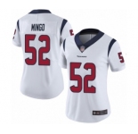 Women's Houston Texans #52 Barkevious Mingo White Vapor Untouchable Limited Player Football Jersey