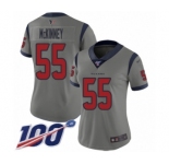 Women's Houston Texans #55 Benardrick McKinney Limited Gray Inverted Legend 100th Season Football Jersey