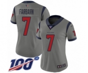Women's Houston Texans #7 Ka'imi Fairbairn Limited Gray Inverted Legend 100th Season Football Jersey