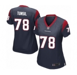Women's Houston Texans #78 Laremy Tunsil Game Navy Blue Team Color Football Jersey
