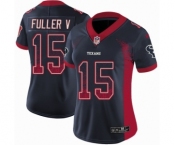 Women's Nike Houston Texans #15 Will Fuller V Limited Navy Blue Rush Drift Fashion NFL Jersey