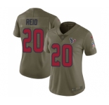 Women's Nike Houston Texans #20 Justin Reid Limited Olive 2017 Salute to Service NFL Jersey
