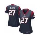Women's Nike Houston Texans #27 Jose Altuve Game Navy Blue Team Color NFL Jersey