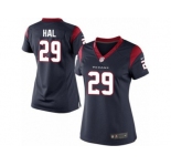 Women's Nike Houston Texans #29 Andre Hal Limited Navy Blue Team Color NFL Jersey