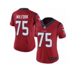 Women's Nike Houston Texans #75 Vince Wilfork Vapor Untouchable Limited Red Alternate NFL Jersey