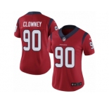 Women's Nike Houston Texans #90 Jadeveon Clowney Vapor Untouchable Limited Red Alternate NFL Jerse