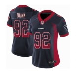 Women's Nike Houston Texans #92 Brandon Dunn Limited Navy Blue Rush Drift Fashion NFL Jersey