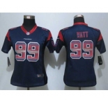 nike women nfl jerseys houston texans #99 watt blue[Strobe Limited]