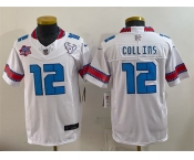 Youth Houston Texans #12 Nico Collins White 2026 25th Anniversary Patch F.U.S.E. Rivalries Collection Limited Stitched Football Jersey