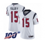 Youth Houston Texans #15 Will Fuller V White Vapor Untouchable Limited Player 100th Season Football Jersey