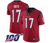 Youth Houston Texans #17 Vyncint Smith Red Alternate Vapor Untouchable Limited Player 100th Season Football Jersey