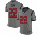 Youth Houston Texans #22 Aaron Colvin Limited Gray Inverted Legend Football Jersey