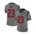Youth Houston Texans #23 Carlos Hyde Limited Gray Inverted Legend Football Jersey