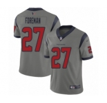 Youth Houston Texans #27 D'Onta Foreman Limited Gray Inverted Legend Football Jersey