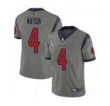 Youth Houston Texans #4 Deshaun Watson Limited Gray Inverted Legend Football Jersey