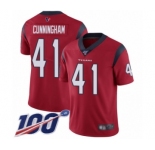 Youth Houston Texans #41 Zach Cunningham Red Alternate Vapor Untouchable Limited Player 100th Season Football Jersey