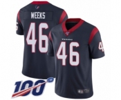 Youth Houston Texans #46 Jon Weeks Navy Blue Team Color Vapor Untouchable Limited Player 100th Season Football Jersey