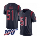 Youth Houston Texans #51 Dylan Cole Limited Navy Blue Rush Vapor Untouchable 100th Season Football Jersey