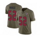 Youth Houston Texans #52 Barkevious Mingo Limited Olive 2017 Salute to Service Football Jersey