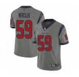 Youth Houston Texans #59 Whitney Mercilus Limited Gray Inverted Legend Football Jersey