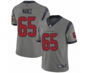 Youth Houston Texans #65 Greg Mancz Limited Gray Inverted Legend Football Jersey