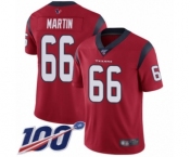 Youth Houston Texans #66 Nick Martin Red Alternate Vapor Untouchable Limited Player 100th Season Football Jersey