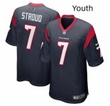 Youth Houston Texans #7 C J Stroud Navy Stitched Game Jersey