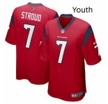Youth Houston Texans #7 C J Stroud Red Stitched Game Jersey