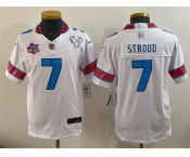 Youth Houston Texans #7 C.J. Stroud White 2026 25th Anniversary Patch F.U.S.E. Rivalries Collection Limited Stitched Football Jersey