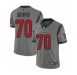 Youth Houston Texans #70 Julien Davenport Limited Gray Inverted Legend Football Jersey