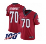 Youth Houston Texans #70 Julien Davenport Red Alternate Vapor Untouchable Limited Player 100th Season Football Jersey