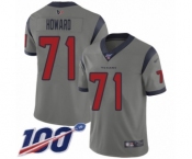 Youth Houston Texans #71 Tytus Howard Limited Gray Inverted Legend 100th Season Football Jersey