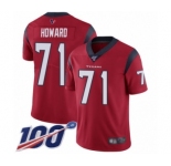 Youth Houston Texans #71 Tytus Howard Red Alternate Vapor Untouchable Limited Player 100th Season Football Jersey