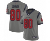Youth Houston Texans #80 Andre Johnson Limited Gray Inverted Legend Football Jerse