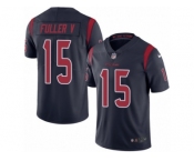 Youth Nike Houston Texans #15 Will Fuller V Limited Navy Blue Rush NFL Jersey