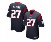 Youth Nike Houston Texans #27 Jose Altuve Game Navy Blue Team Color NFL Jersey