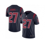 Youth Nike Houston Texans #27 Quintin Demps Limited Navy Blue Rush NFL Jersey