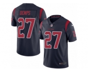 Youth Nike Houston Texans #27 Quintin Demps Limited Navy Blue Rush NFL Jersey