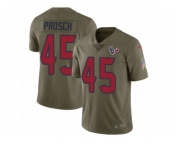 Youth Nike Houston Texans #45 Jay Prosch Limited Olive 2017 Salute to Service NFL Jersey