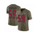 Youth Nike Houston Texans #59 Whitney Mercilus Limited Olive 2017 Salute to Service NFL Jersey