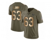 Youth Nike Houston Texans #63 Kendall Lamm Limited Olive Gold 2017 Salute to Service NFL Jerse