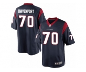 Youth Nike Houston Texans #70 Julien Davenport Limited Navy Blue Team Color NFL Jersey