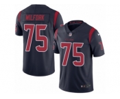 Youth Nike Houston Texans #75 Vince Wilfork Limited Navy Blue Rush NFL Jersey