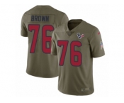 Youth Nike Houston Texans #76 Duane Brown Limited Olive 2017 Salute to Service NFL Jersey