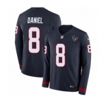 Youth Nike Houston Texans #8 Trevor Daniel Limited Navy Blue Therma Long Sleeve NFL Jersey