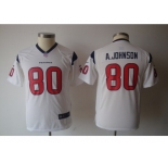 nike youth nfl jerseys houston texans #80 a.johnson white[nike]
