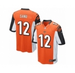 Men's Nike Cincinnati Bengals #12 Mohamed Sanu Game Orange Alternate NFL Jersey